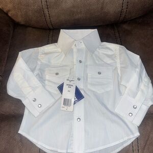 Wrangler Kids White Button Down Shirt